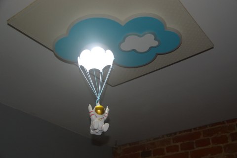 Astronauta Spadochroniarz Lampa sufitowa Pokój dziecka