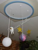 LAMPA SUFITOWA KOSMOS PLANETY ASTRONAUTA POKÓJ DZIECKA *Kraina światła