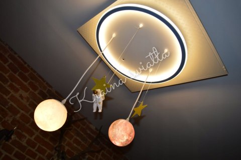 LAMPA SUFITOWA KOSMOS PLANETY ASTRONAUTA POKÓJ DZIECKA *Kraina światła