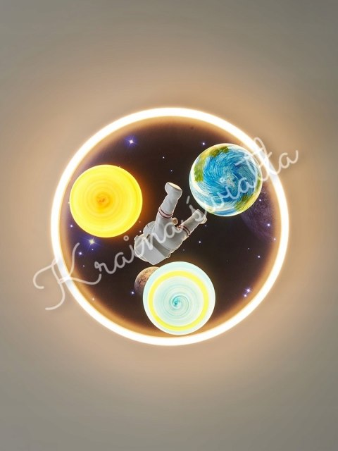 LAMPA SUFITOWA Z ASTRONAUTA PLANETA NIEBO KOSMOS KSIEŻYC **Kraina światła