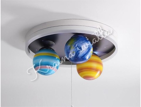 LAMPA SUFITOWA Z ASTRONAUTA PLANETA NIEBO KOSMOS KSIEŻYC **Kraina światła