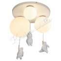 Lampa sufitowa Baloniki Szare Misie Unikatowa Kraina światła