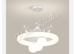 Lampa sufitowa Kraina światła Kwiat Biała Korona