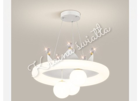 Lampa sufitowa Kraina światła Kwiat Biała Korona
