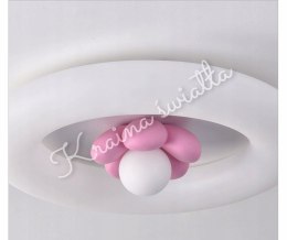 Lampa sufitowa Kwiatek Różowa Kwiat LED PILOT