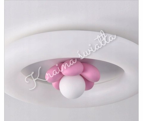 Lampa sufitowa Kwiatek Różowa Kwiat LED PILOT