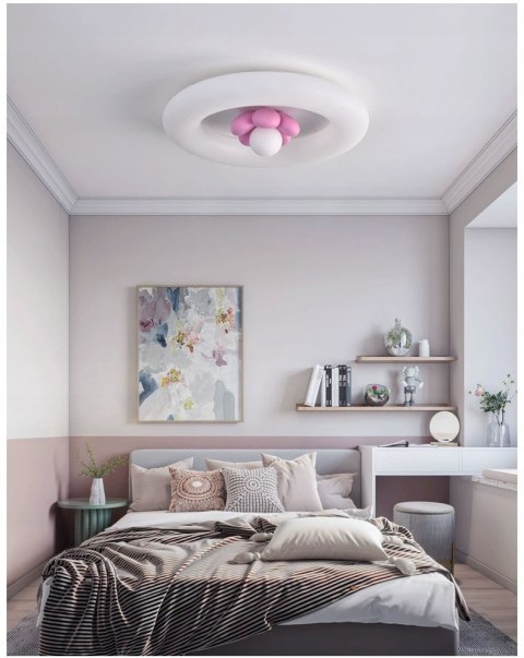 Lampa sufitowa Kwiatek Różowa Kwiat LED PILOT
