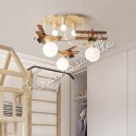 Lampa sufitowa drewniana Samoloty Kraina światła