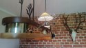 UNIKALNA LAMPA SUFITOWA WĘDKARZ RYBA RYBAK DREWNO DREWNIANA *Kraina światła