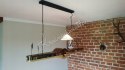 UNIKALNA LAMPA SUFITOWA WĘDKARZ RYBA RYBAK DREWNO DREWNIANA *Kraina światła