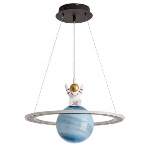 UROCZA LAMPA SUFITOWA ASTRONAUTA SATURN PLANETA KOSMOS LED **Kraina światła