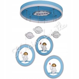 UROCZA LAMPA SUFITOWA ASTRONAUTA W KOSMOSIE PLANETY POKÓJ DZIECKA LED