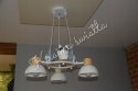 UROCZA LAMPA SUFITOWA KOTKI KOT KOTEK DREWNO POKÓJ DZIECKA