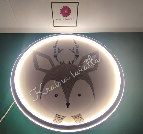 UROCZA LAMPA SUFITOWA LED Z LEŚNY ZWIERZAK POKÓJ DZIECKA SARENKA JELONEK