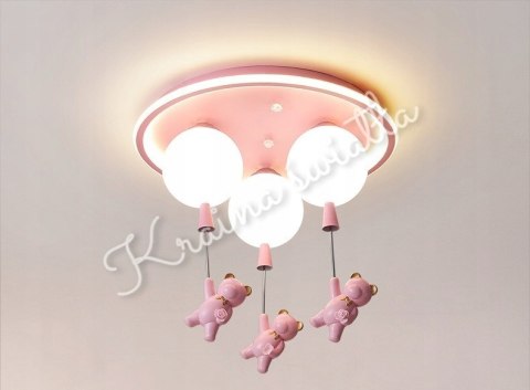 UROCZA LAMPA SUFITOWA MIŚ BALONY MISIE BALON POKÓJ DZIECKA LED + E27