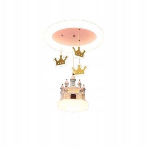 UROCZA LAMPA SUFITOWA ZAMEK CHMURKA KORONY KORONA POKÓJ DZIECKA LED