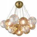 UROCZA LAMPA SZKLANE KULE 19SZTUK POKÓJ DZIECKA ZŁOTO RÓŻ