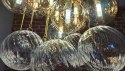UROCZA LAMPA SZKLANE KULE 19SZTUK POKÓJ DZIECKA ZŁOTO RÓŻ