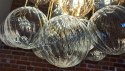 UROCZA LAMPA SZKLANE KULE 19SZTUK POKÓJ DZIECKA ZŁOTO RÓŻ