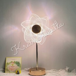 UROCZA LAMPKA NOCNA KWIAT KWIATEK ZŁOTO 3 KOLORY POKÓJ LED **Kraina światła