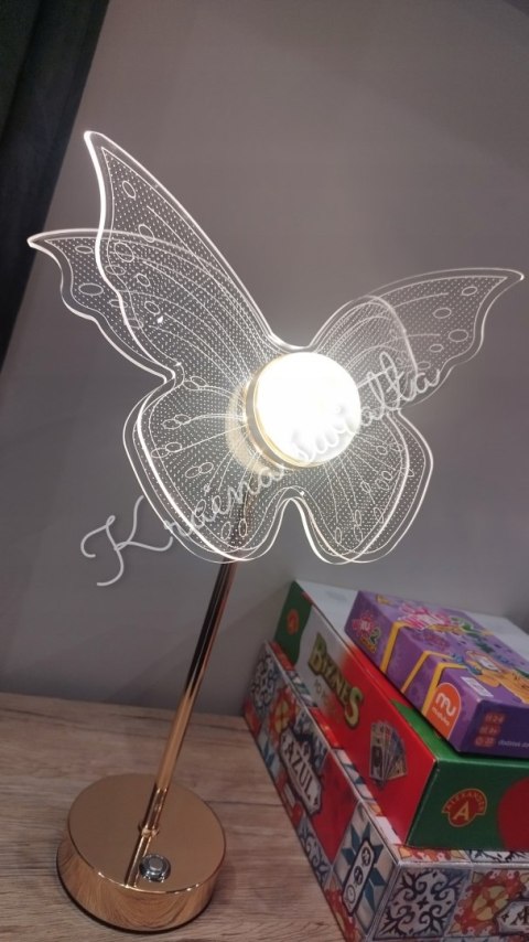 UROCZA LAMPKA NOCNA MOTYL MOTYLEK ZŁOTO 3 KOLORY LED ** Kraina światła