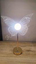 UROCZA LAMPKA NOCNA MOTYL MOTYLEK ZŁOTO 3 KOLORY LED ** Kraina światła