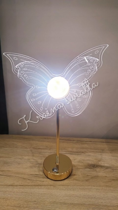 UROCZA LAMPKA NOCNA MOTYL MOTYLEK ZŁOTO 3 KOLORY LED ** Kraina światła