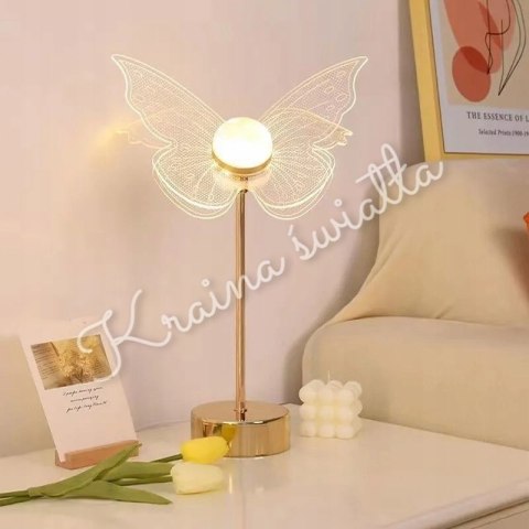UROCZA LAMPKA NOCNA MOTYL MOTYLEK ZŁOTO 3 KOLORY LED ** Kraina światła