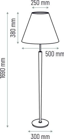 Lampa podłogowa Venus - szary