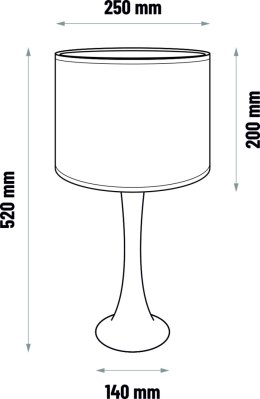 Lampa stołowa BEAVIS - biała