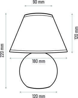 Lampa stołowa Kula szary marmur