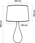 Lampa stołowa komodowa VASE - czarna