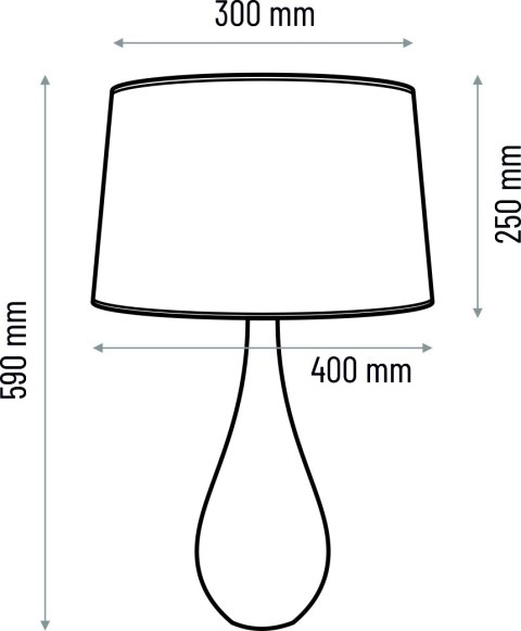 Lampa stołowa komodowa VASE - dąb