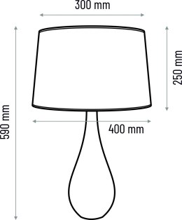 Lampa stołowa komodowa VASE - szara