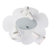 Lampa sufitowa plafon Płatek biało-szary