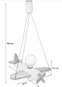 Lampa wisząca Clipper naturalno-błękitny