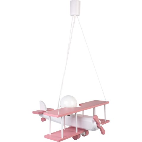 Lampa wisząca Samolot duży różowo-biały