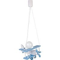 Lampa wisząca Samolot mały błękitno-biały