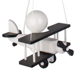 Lampa wisząca Samolot mały czarno-biały