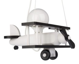 Lampa wisząca Samolot mały czarno-biały