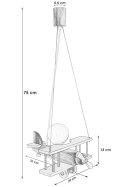 Lampa wisząca Samolot mały niebiesko-biało-czerwony