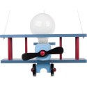 Lampa wisząca Samolot mały niebiesko-czarny-czerwony