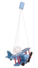 Lampa wisząca Samolot mały niebiesko-czarny-czerwony