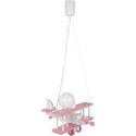 Lampa wisząca Samolot mały różowo-biały