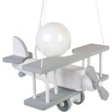 Lampa wisząca Samolot mały szaro-biały