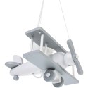 Lampa wisząca Samolot mały szaro-biały