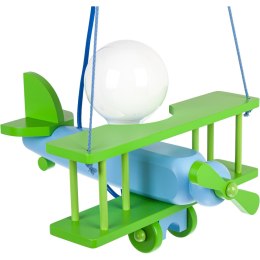 Lampa wisząca Samolot mały zielono-błękitny