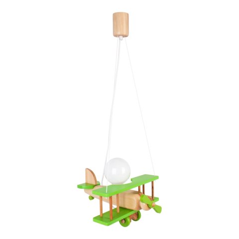 Lampa wisząca Samolot mały zielono-naturalny