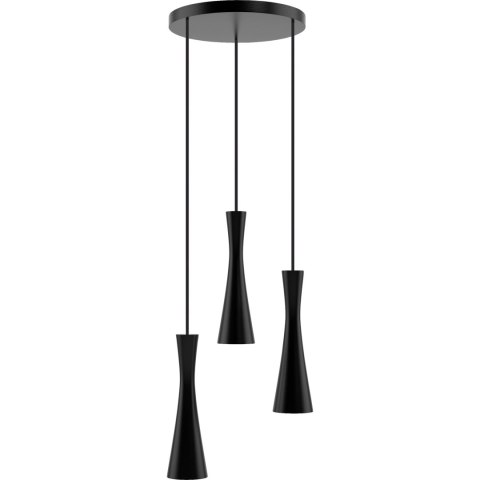 Lampa wisząca czarna Vegas 3 pł (plafon)