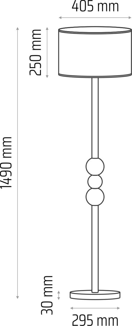 Lampa podłogowa Bolla szara